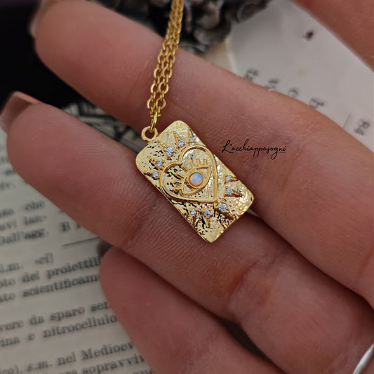 "Eye of the Heart" Tarot card necklace