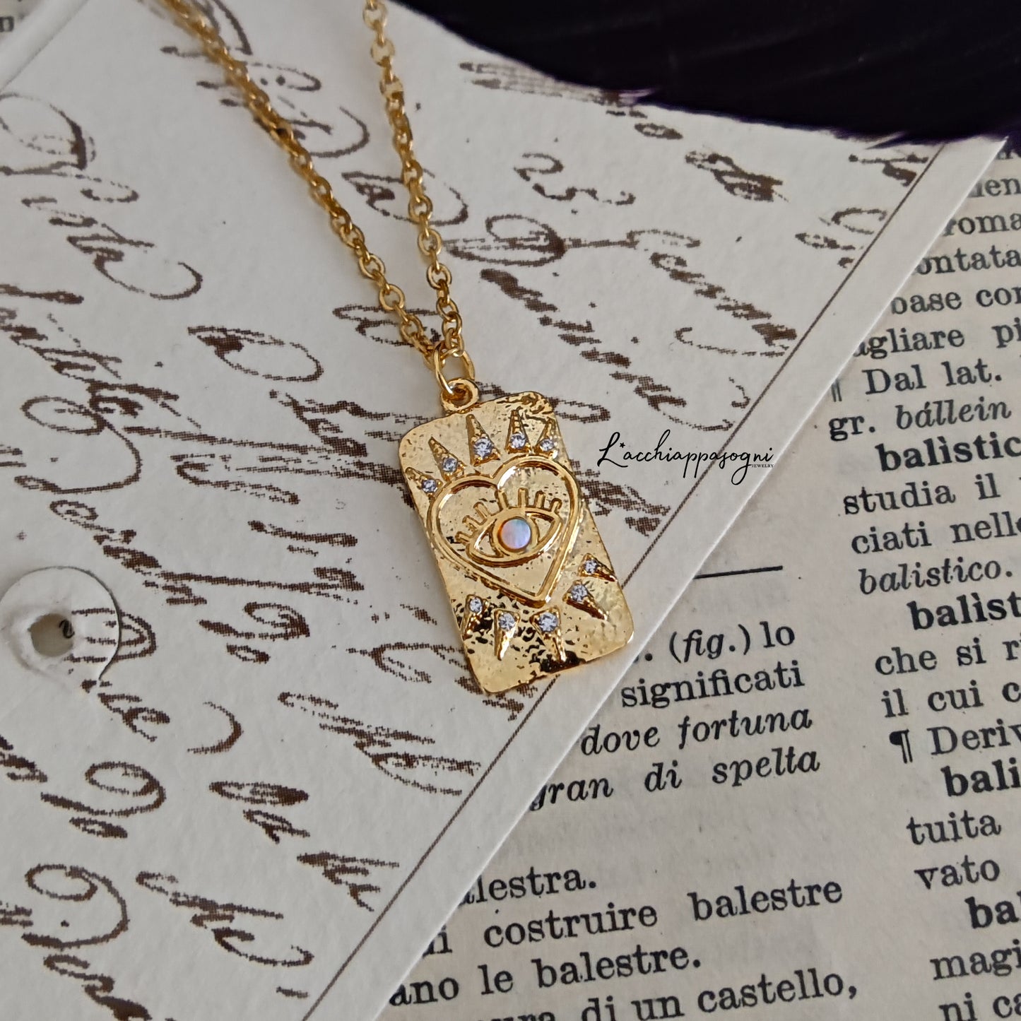 "Eye of the Heart" Tarot card necklace