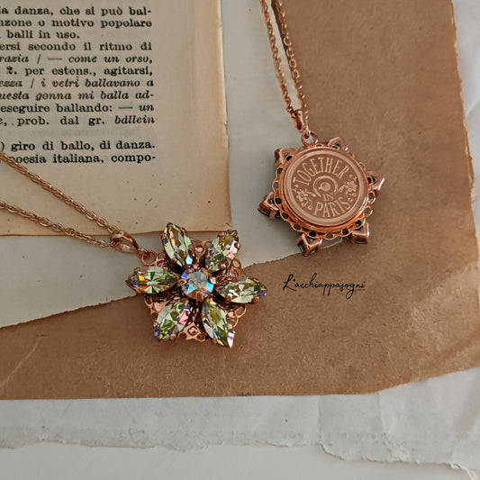 Collana Anastasia con incisione Together in Paris Rose Gold M
