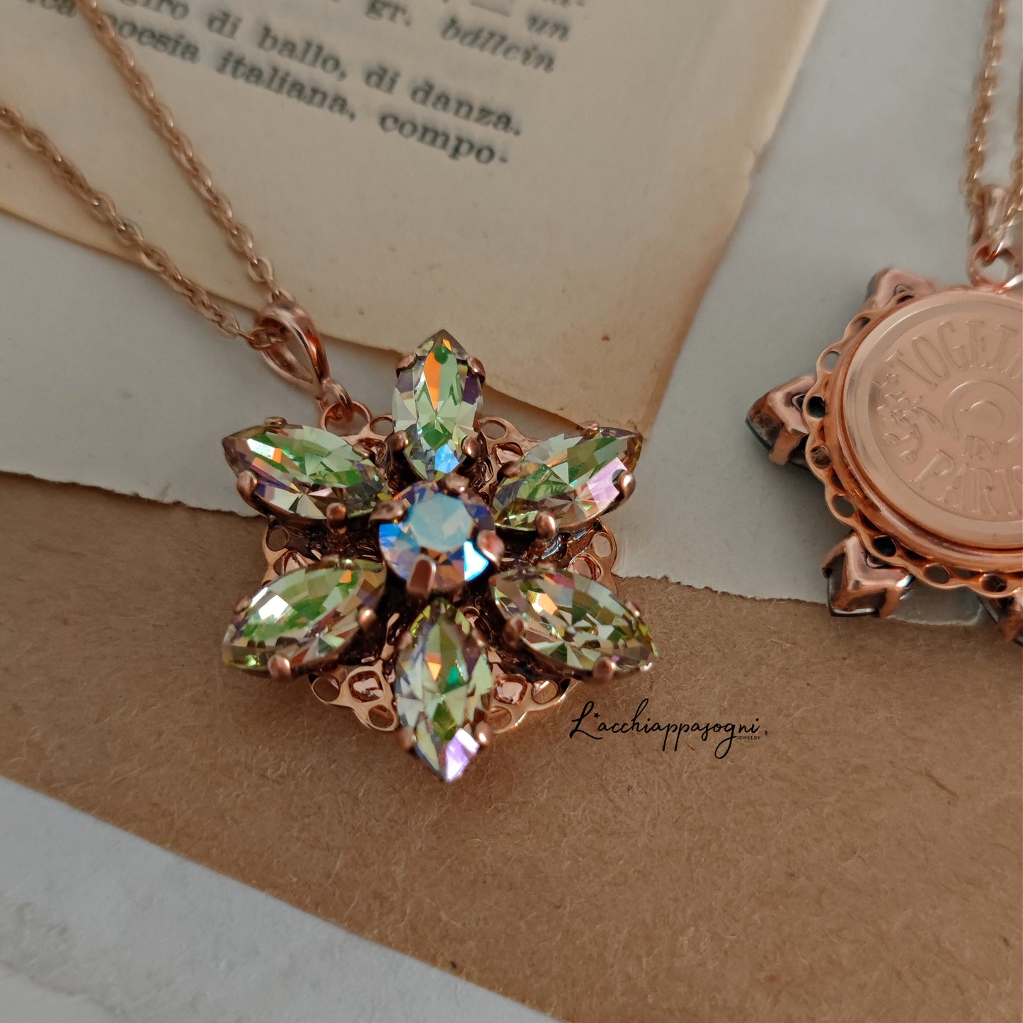 Collana Anastasia con incisione Together in Paris Rose Gold M