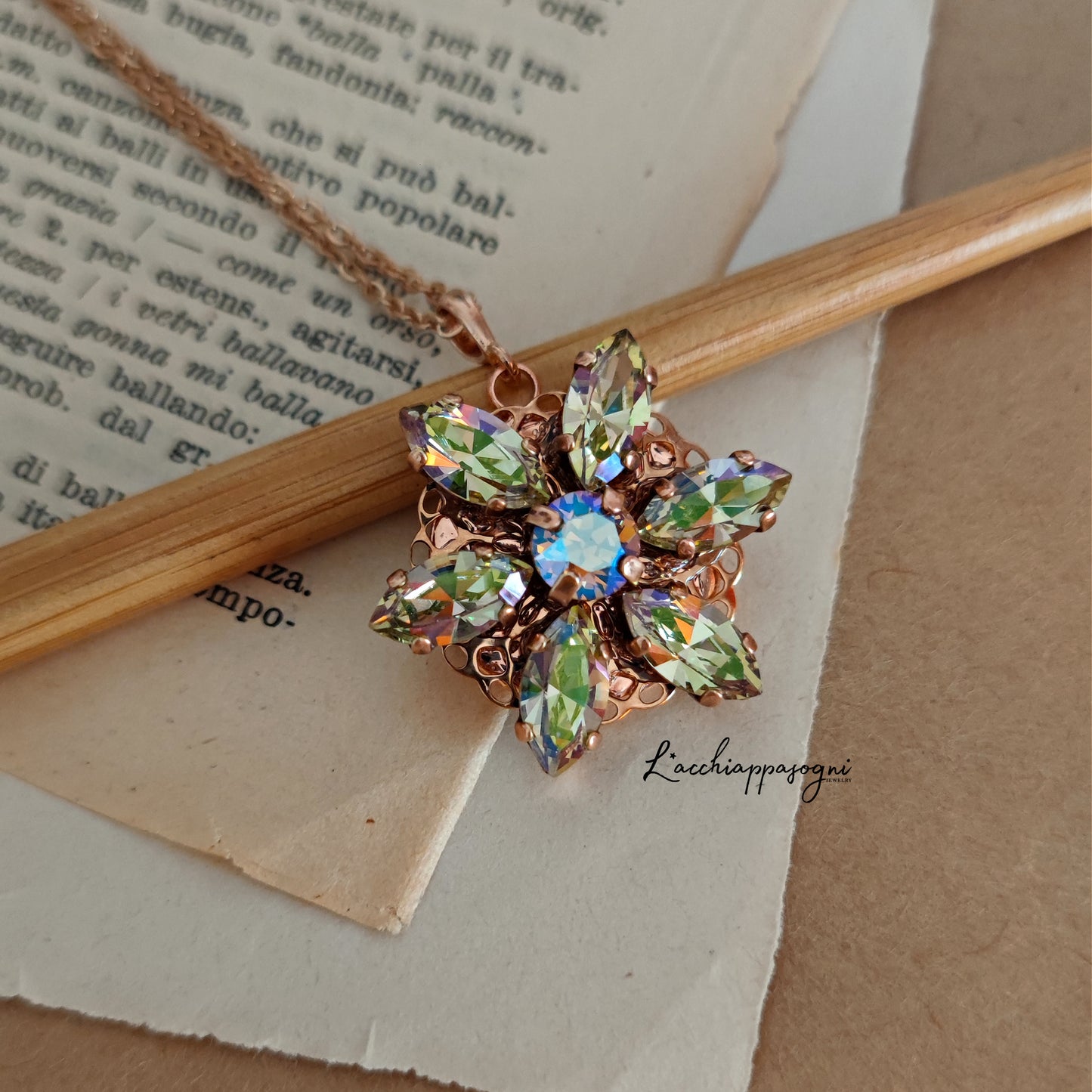 Collana Anastasia con incisione Together in Paris Rose Gold M