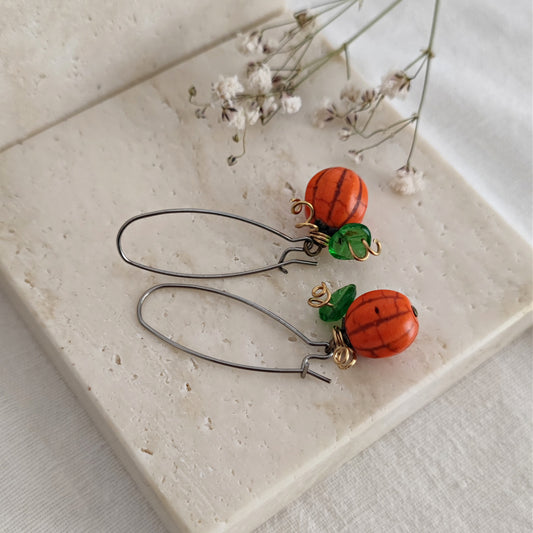 "Pumpkin Queen" earrings