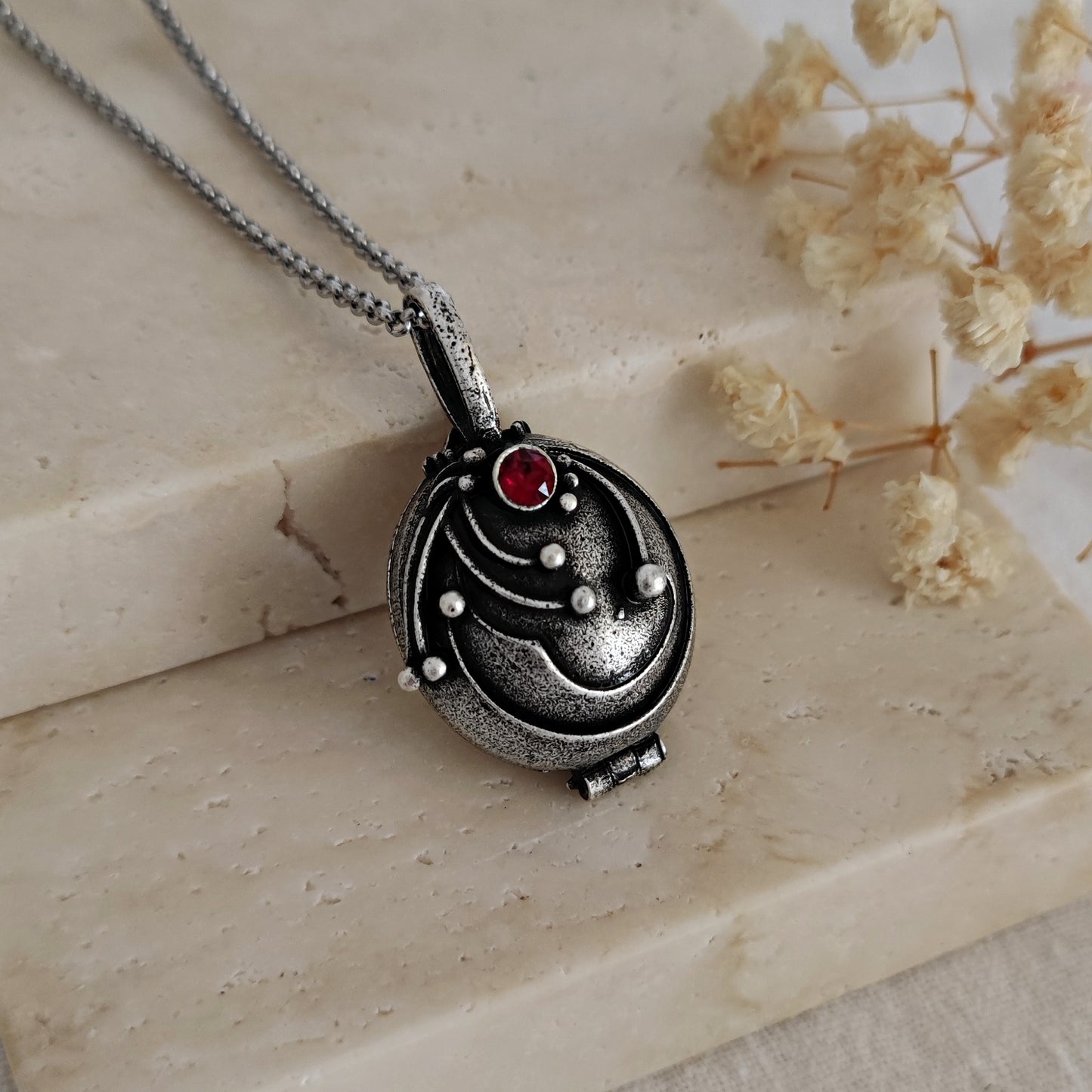 Collana Locket apribile con Verbena