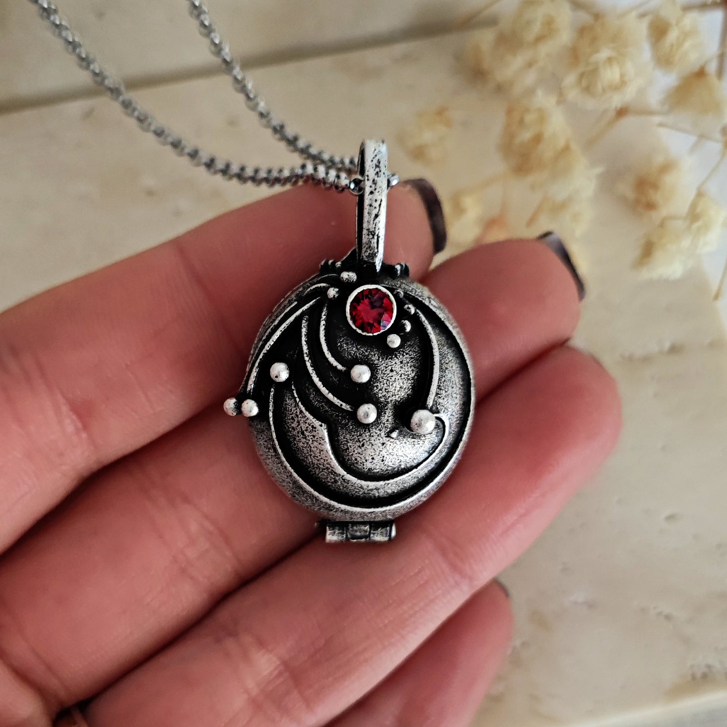 Collana Locket apribile con Verbena