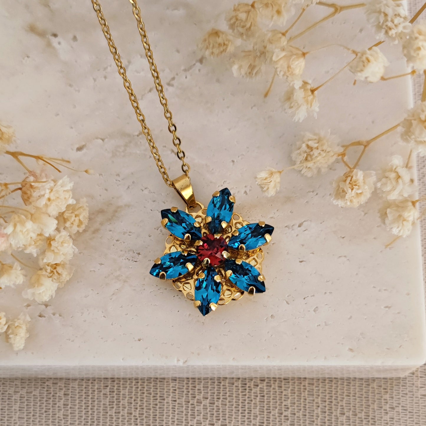 Anastasia ENGRAVED Necklace Together in Paris INDICOLITE M
