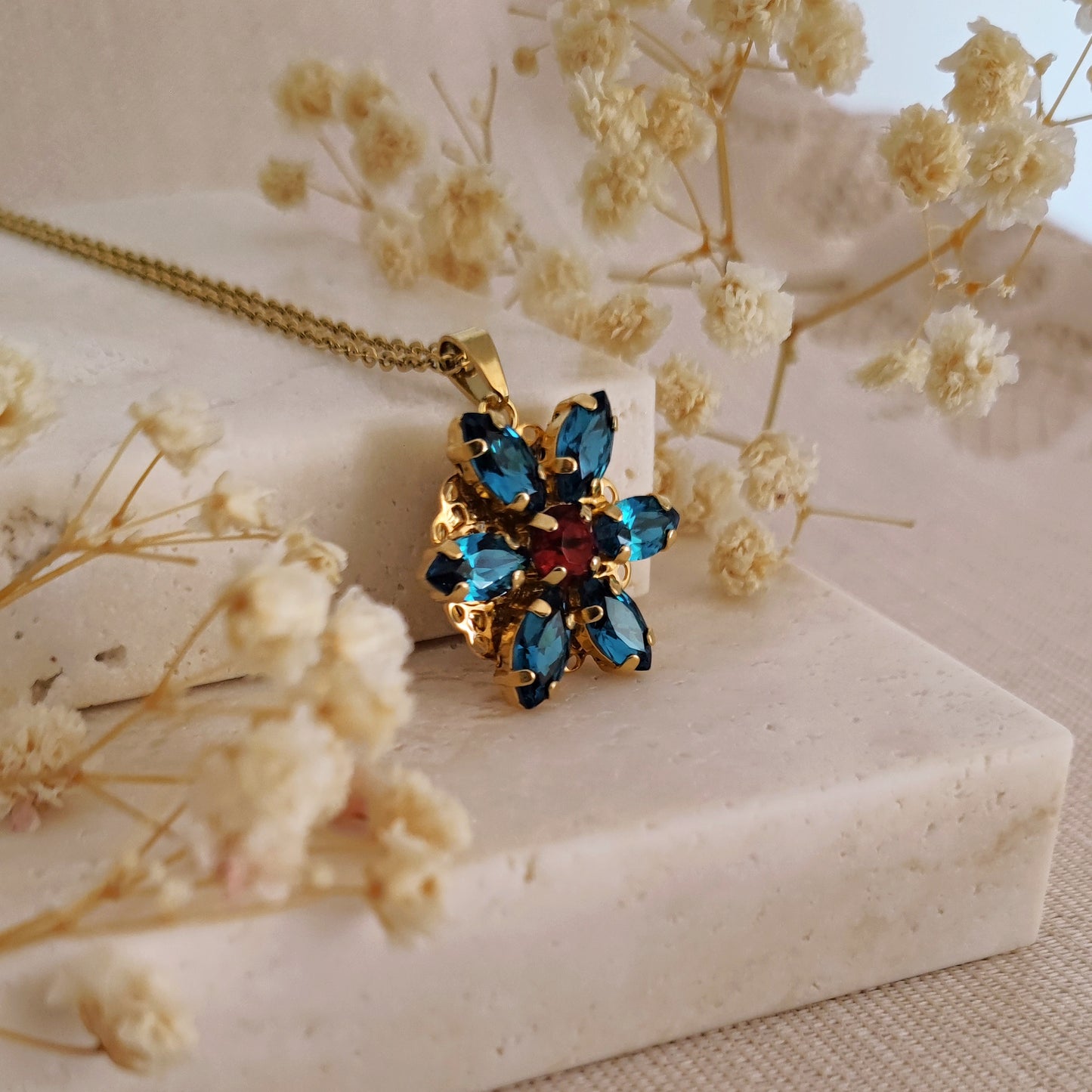 Anastasia ENGRAVED Necklace Together in Paris INDICOLITE M