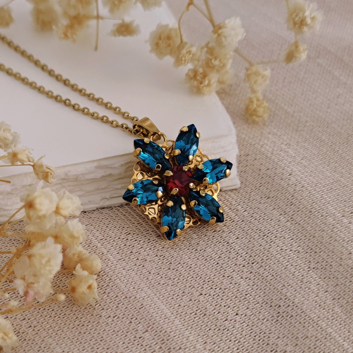 Anastasia ENGRAVED Necklace Together in Paris INDICOLITE M