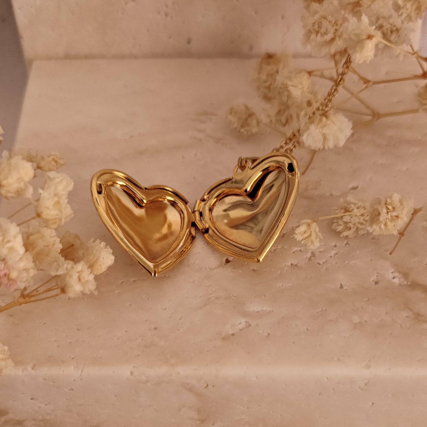 Collana Cuore Apribile Cigno, oro - BIG