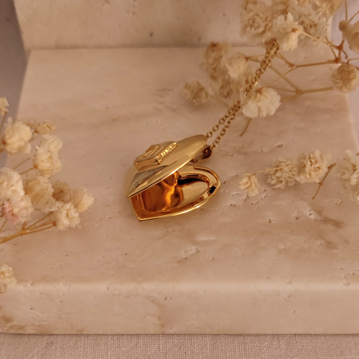 Collana Cuore Apribile Cigno, oro - BIG