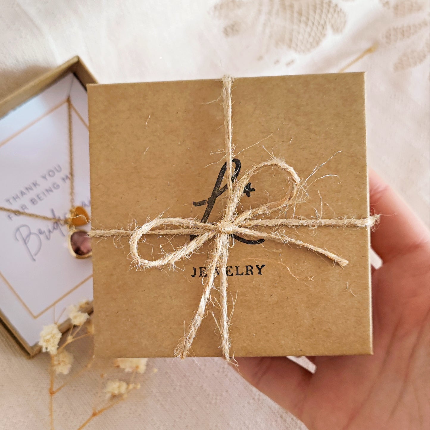 Set Damigella Proposal Card - Sage Green + iniziale