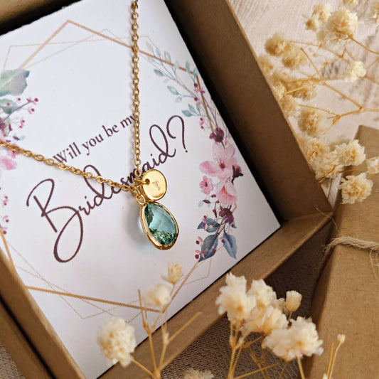 Set Damigella Proposal Card - Sage Green + iniziale