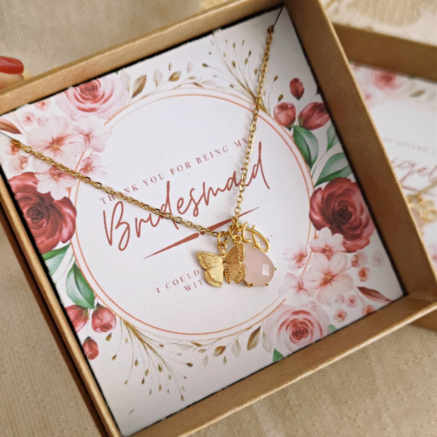 Set Damigella Proposal Card - farfallina + iniziale corsiva