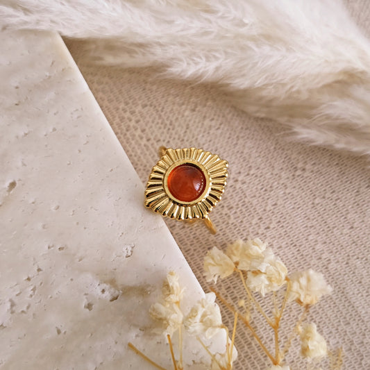 Anello Raggi ipnotici con Corniola // ELGA
