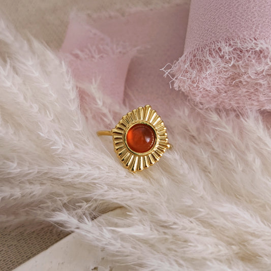Anello Raggi ipnotici con Corniola // ELGA