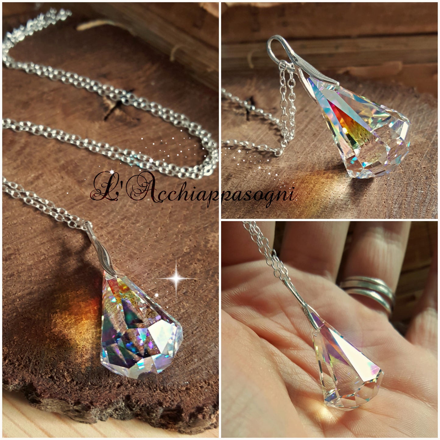 Sailor Moon Inspired Illusionary Silver Crystal Necklace