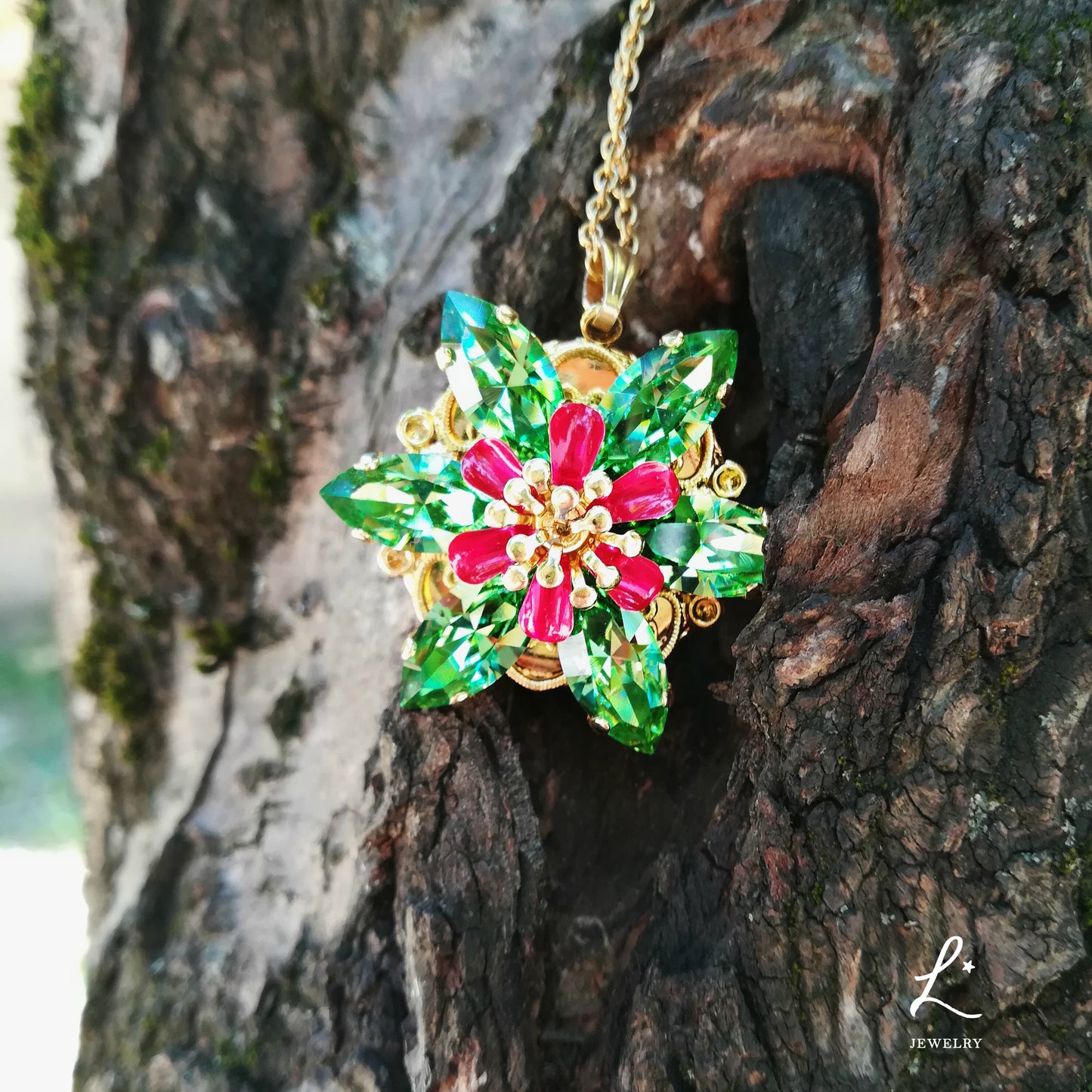 Collana Anastasia con incisione Together in Paris PERIDOT D