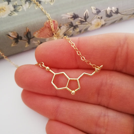 Collana Serotonina, Molecola della Felicità, oro