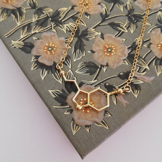Collana Serotonina, Molecola della Felicità, oro