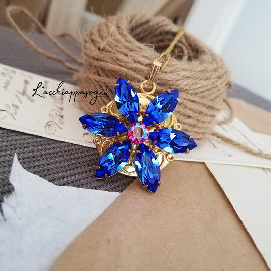 Anastasia ENGRAVED Necklace Together in Paris SAPPHIRE UD