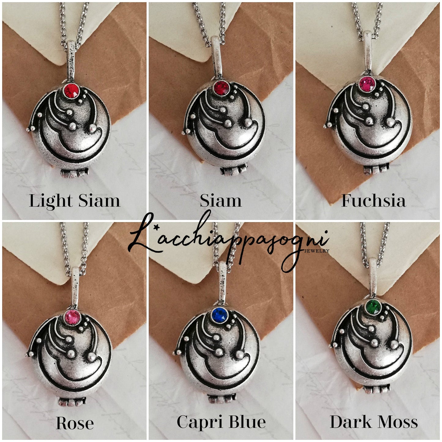 Victorian Vervain Locket Necklace