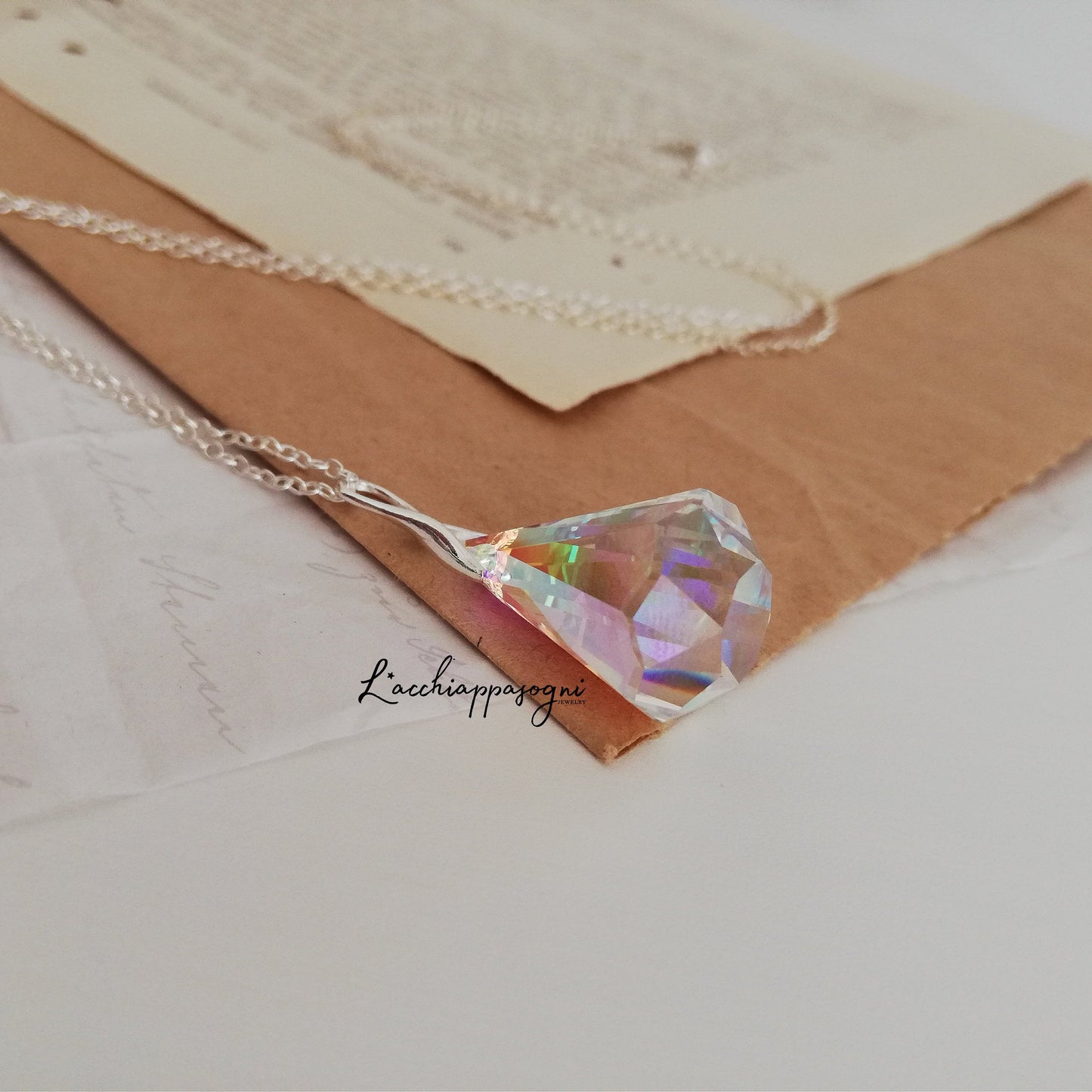 Sailor Moon Inspired Illusionary Silver Crystal Necklace