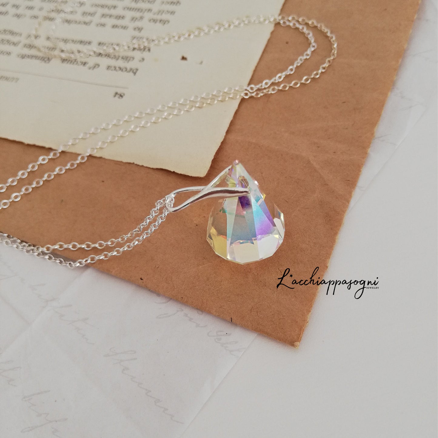 Sailor Moon Inspired Illusionary Silver Crystal Necklace