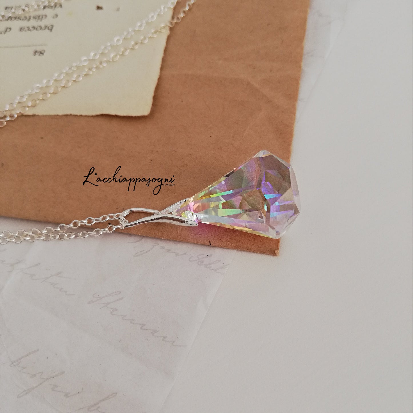 Sailor Moon Inspired Illusionary Silver Crystal Necklace