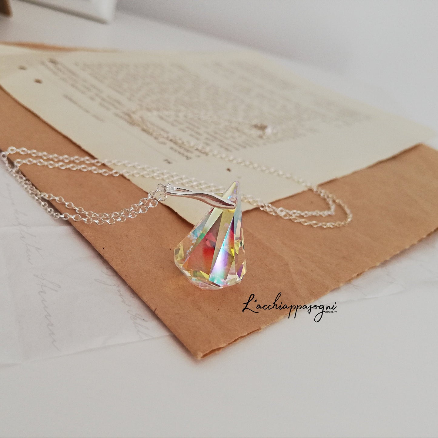 Sailor Moon Inspired Illusionary Silver Crystal Necklace