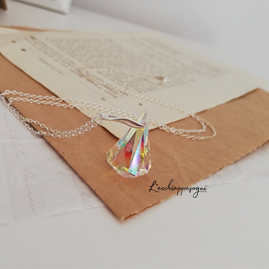 Sailor Moon Inspired Illusionary Silver Crystal Necklace