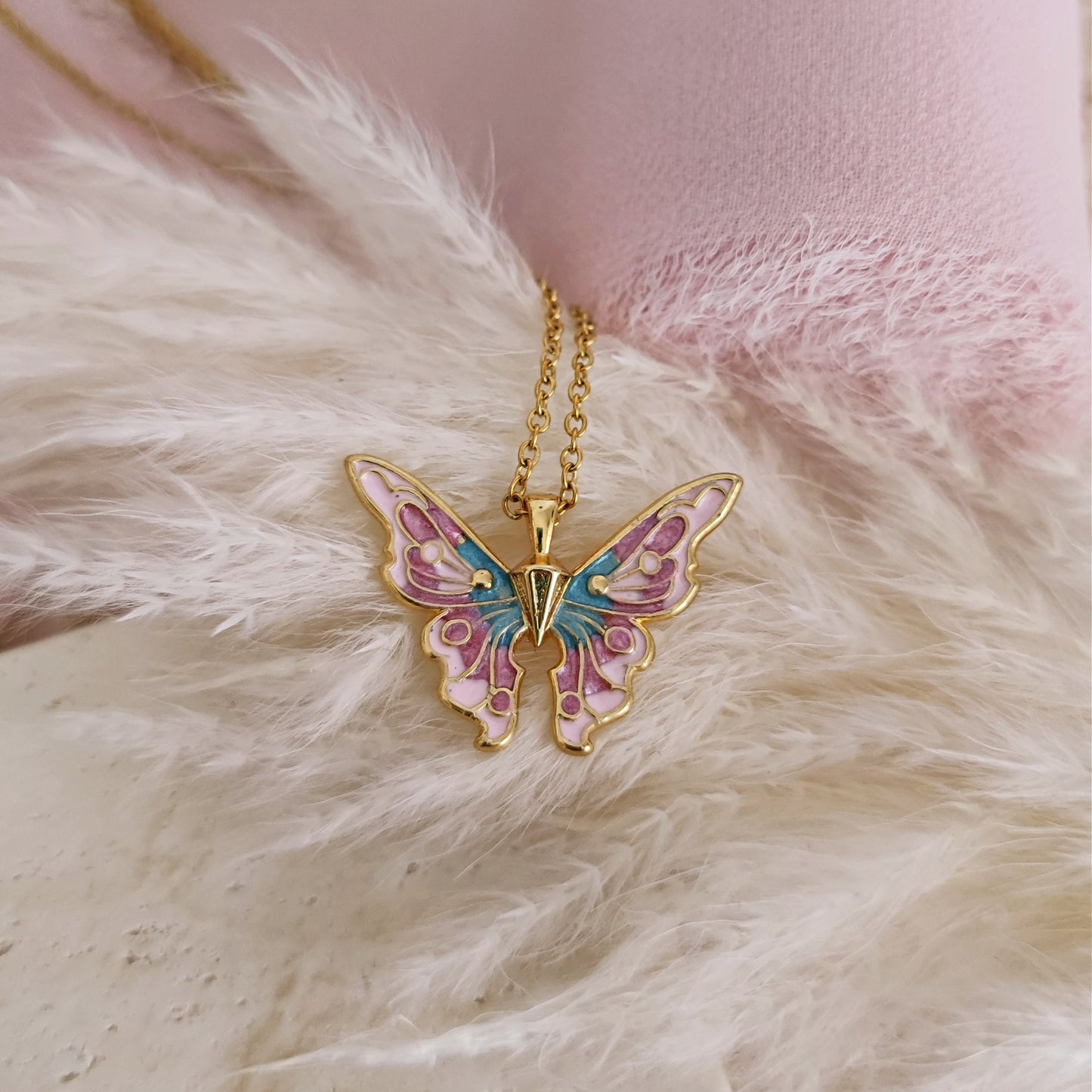 Fairy Pearls Princess Necklace, Mariposa and Pearls Necklace, PrincessCore Butterfly and Pearls Necklace, Coquette Aesthetic, Fairy Princess 