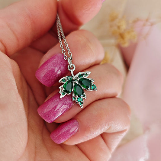 "Magic Maple" necklace, silver