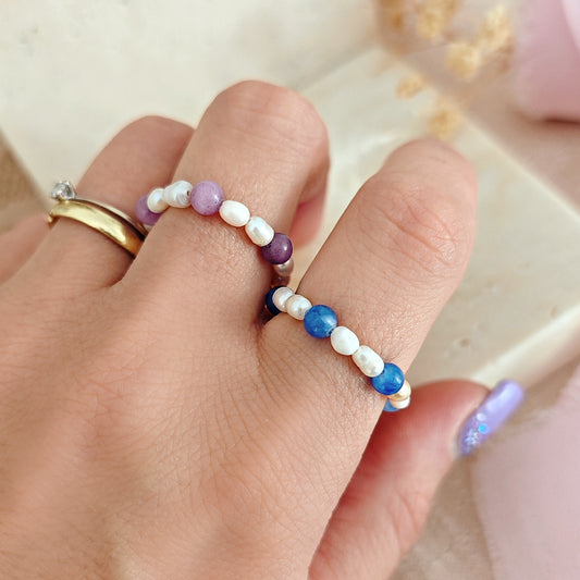 "Enchanted Meadow" beaded rings