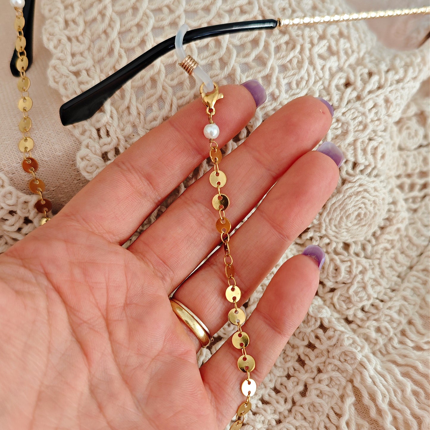 "Golden Hour" eyeglass chain