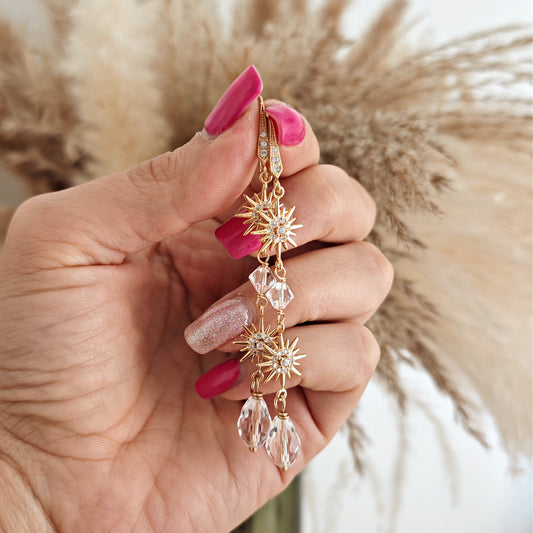 Orecchini da sposa celesti Starburst, versione 2
