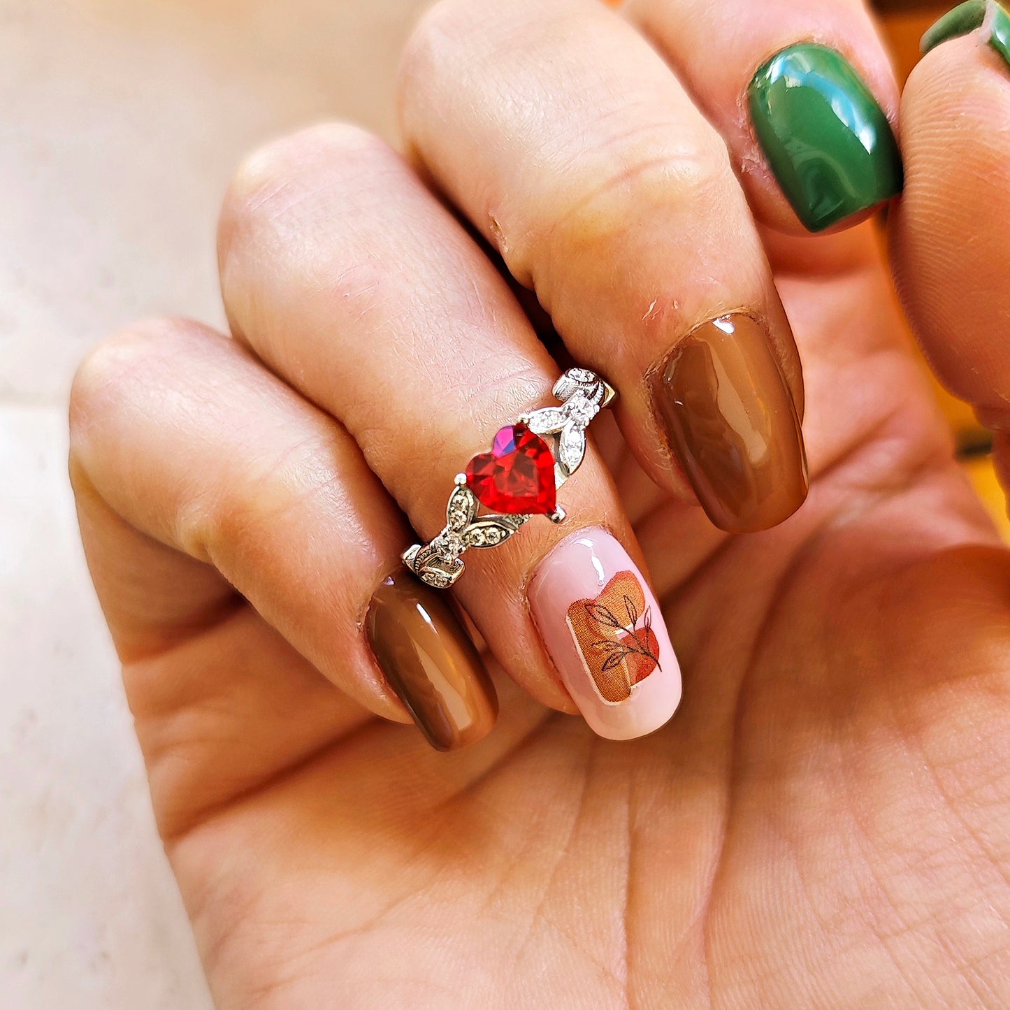 "Snow White" Ring, 925 sterling silver