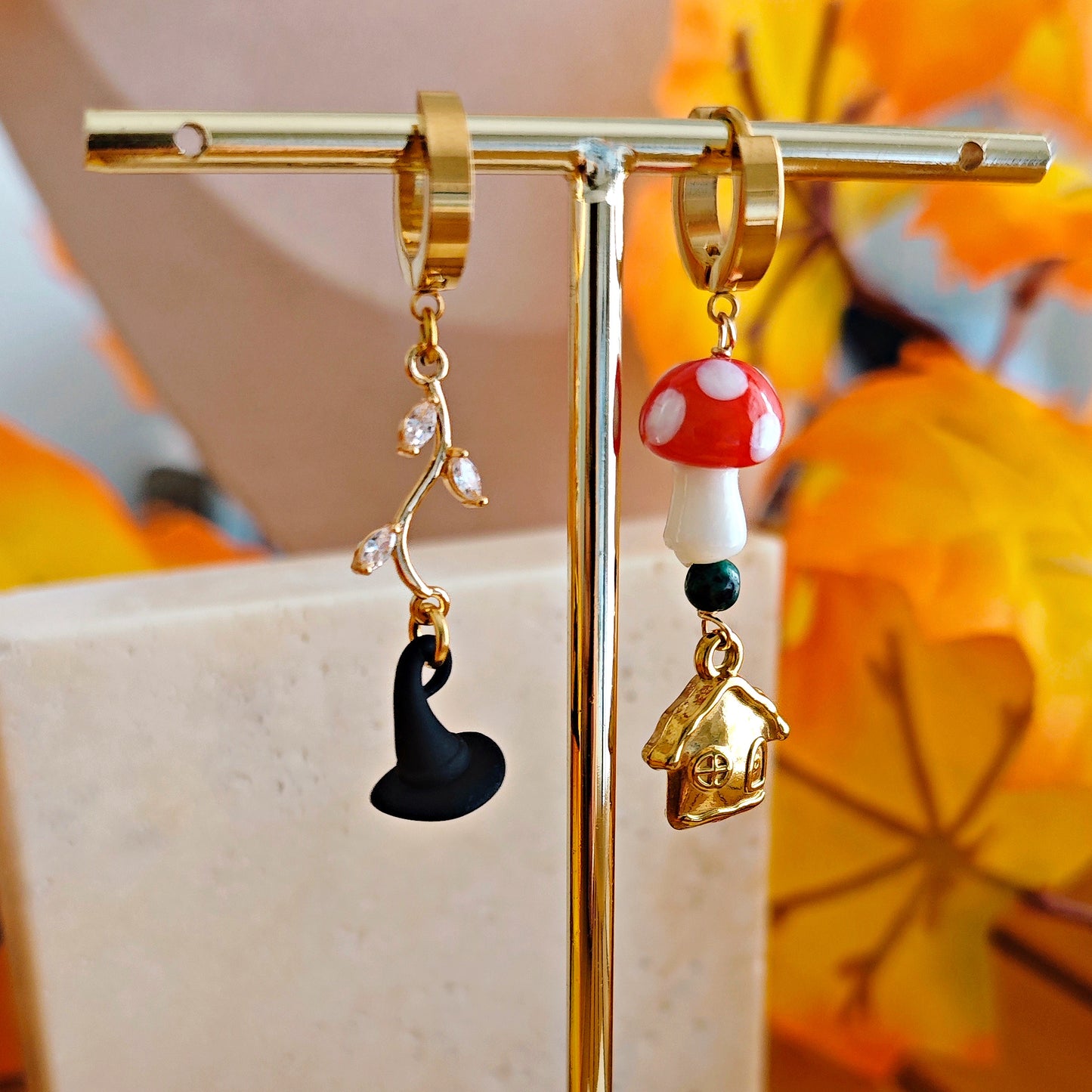 "Mushrooms and Witches" Earrings
