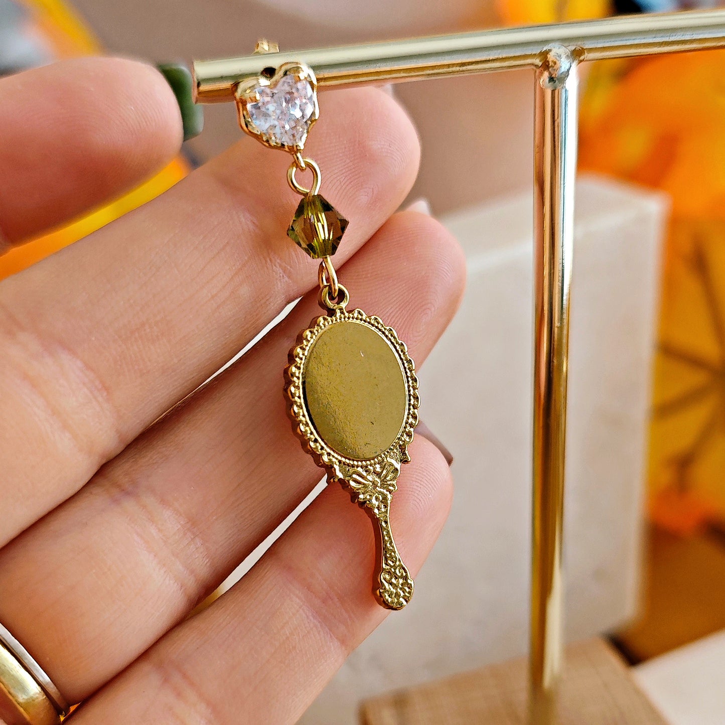 "Looking-glass on the wall" Earrings