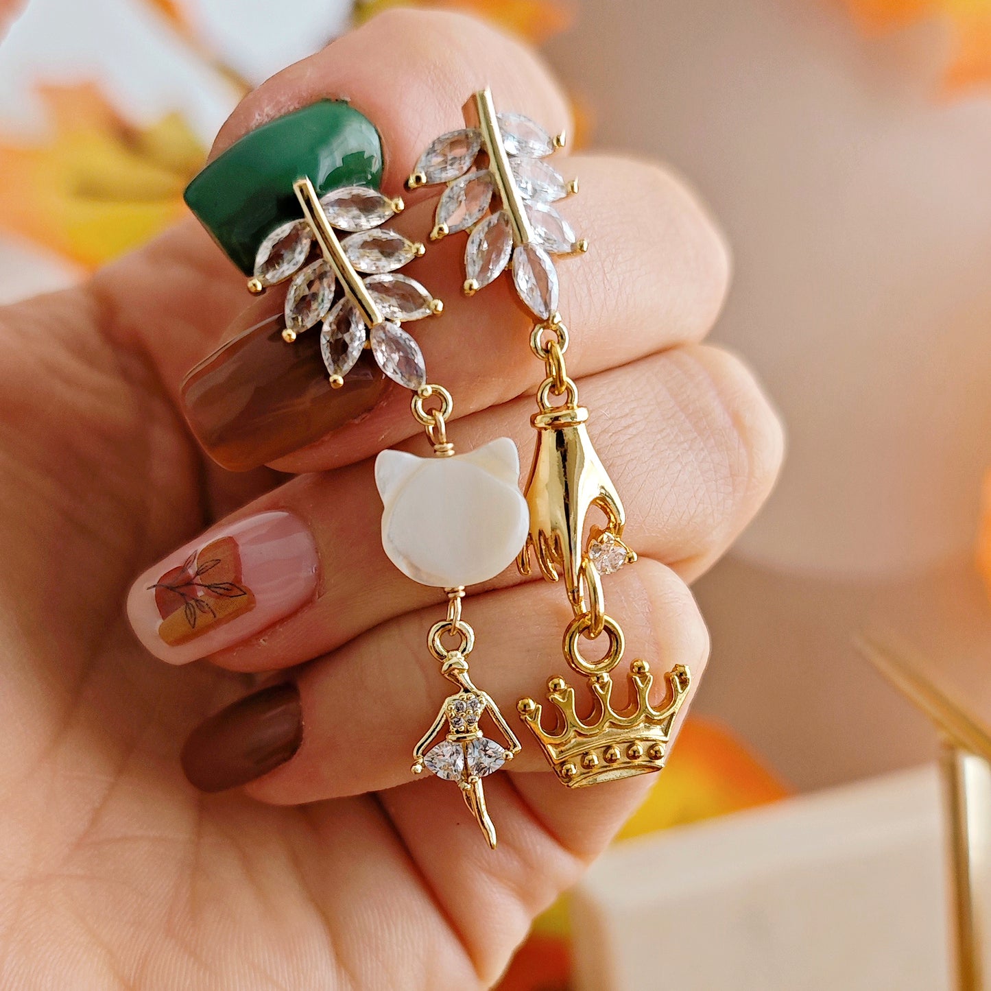 "Love's soft flame" Earrings
