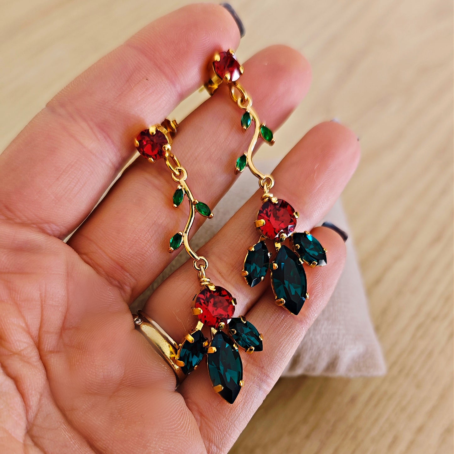 Inserzione riservata bracciale + orecchini "Leafy" ♥