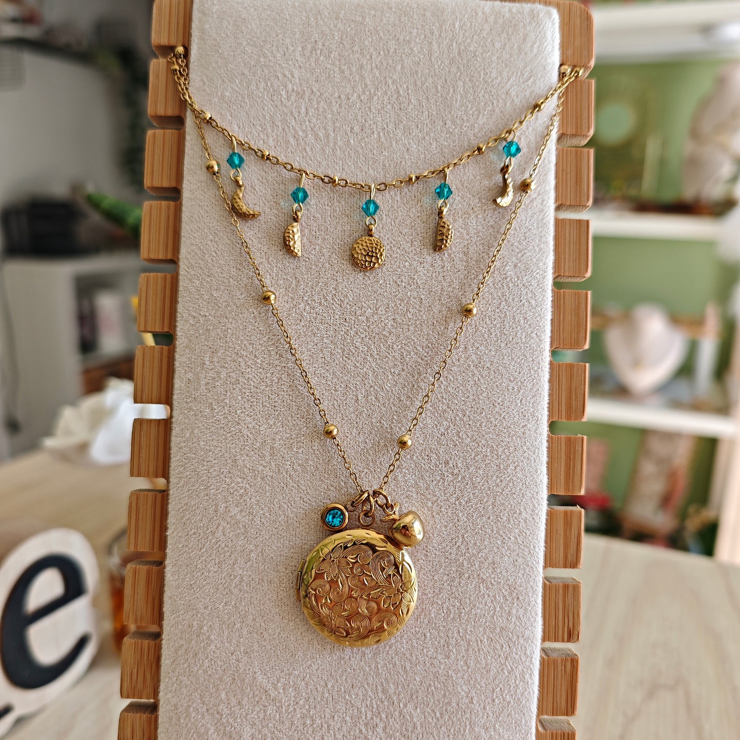 Inserzione riservata♥ - Collana Apribile "In My Garden" gold + choker "Lunar Phases"