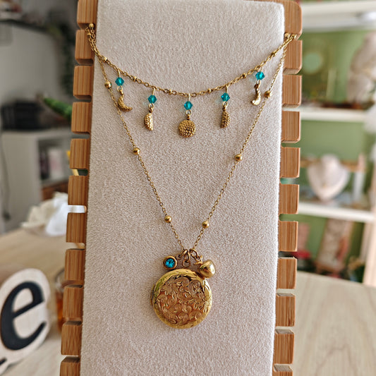 Inserzione riservata♥ - Collana Apribile "In My Garden" gold + choker "Lunar Phases"