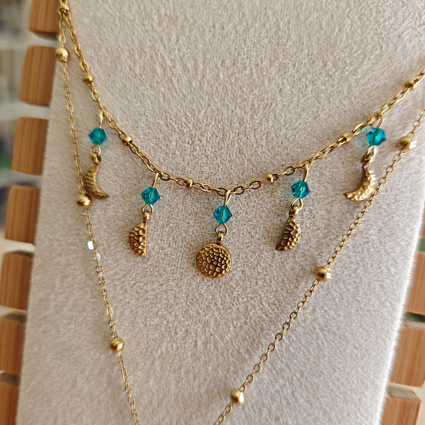 Inserzione riservata♥ - Collana Apribile "In My Garden" gold + choker "Lunar Phases"