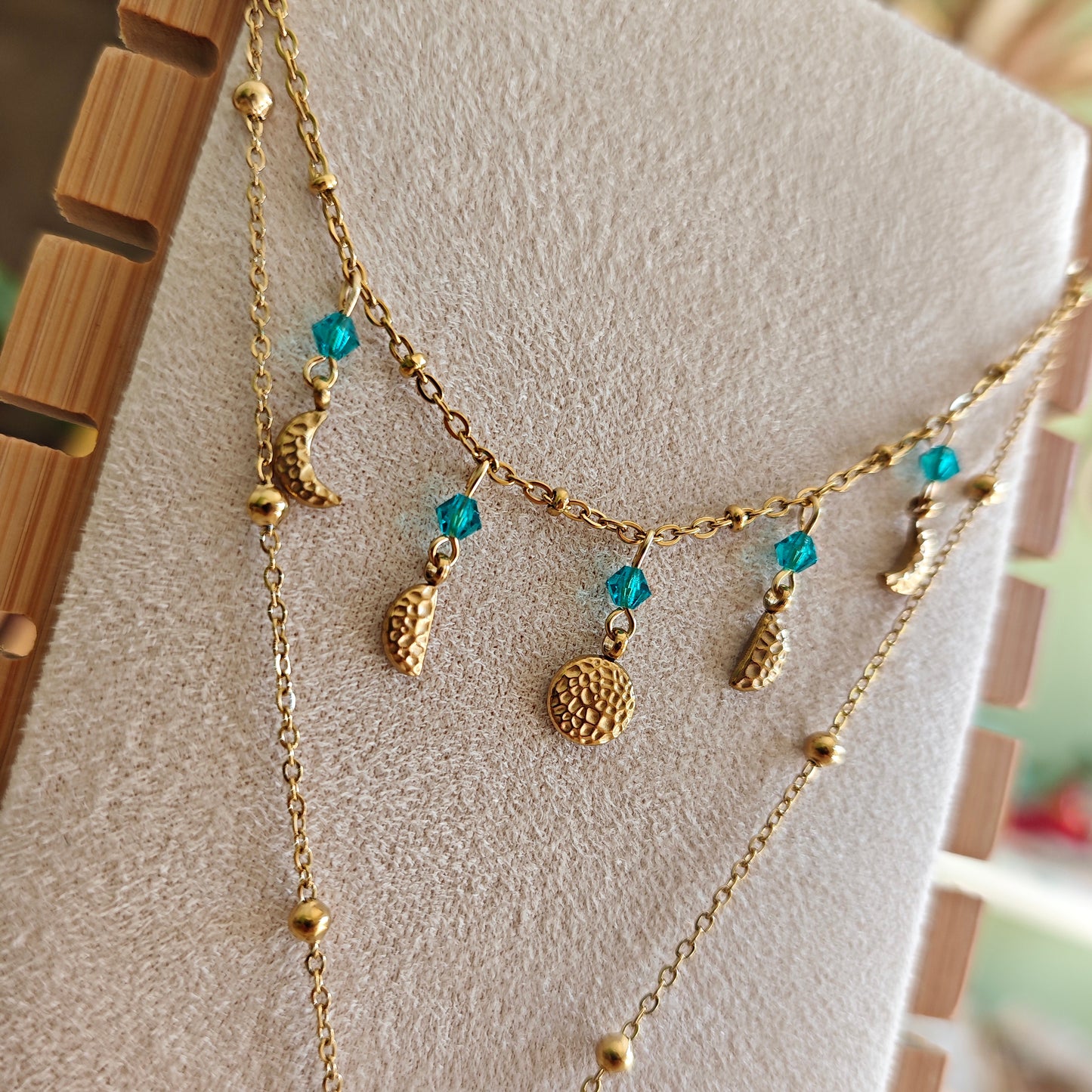 Inserzione riservata♥ - Collana Apribile "In My Garden" gold + choker "Lunar Phases"