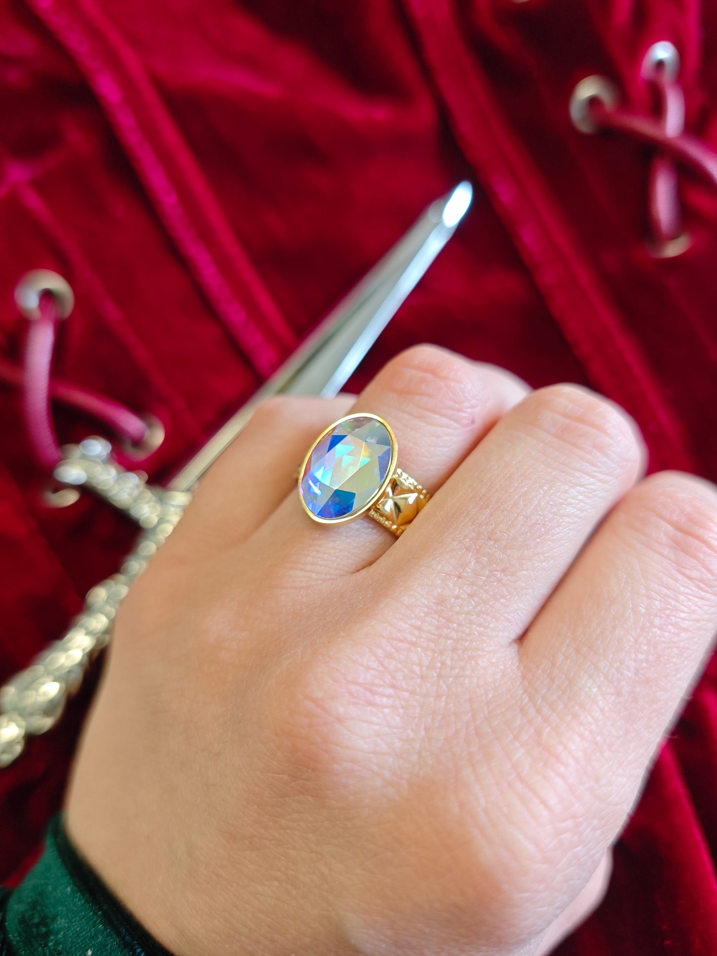 "Morgana Unveiled" Aurea Crystal Ring