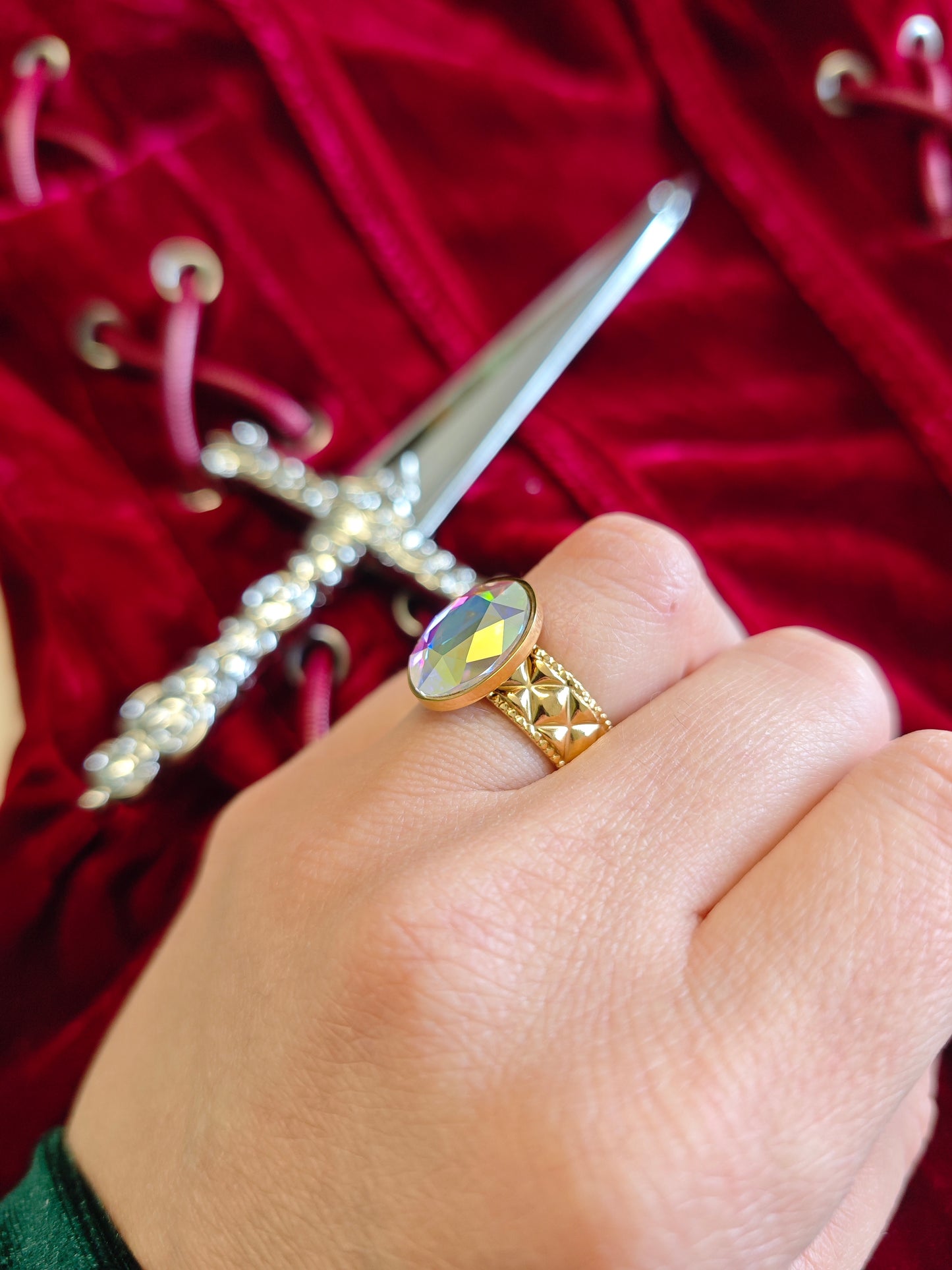 "Morgana Unveiled" Aurea Crystal Ring