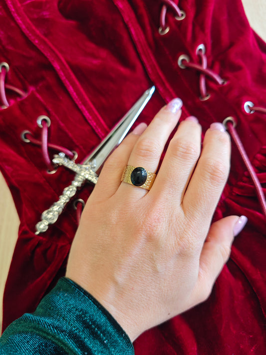 "Black Oath" Onyx Ring