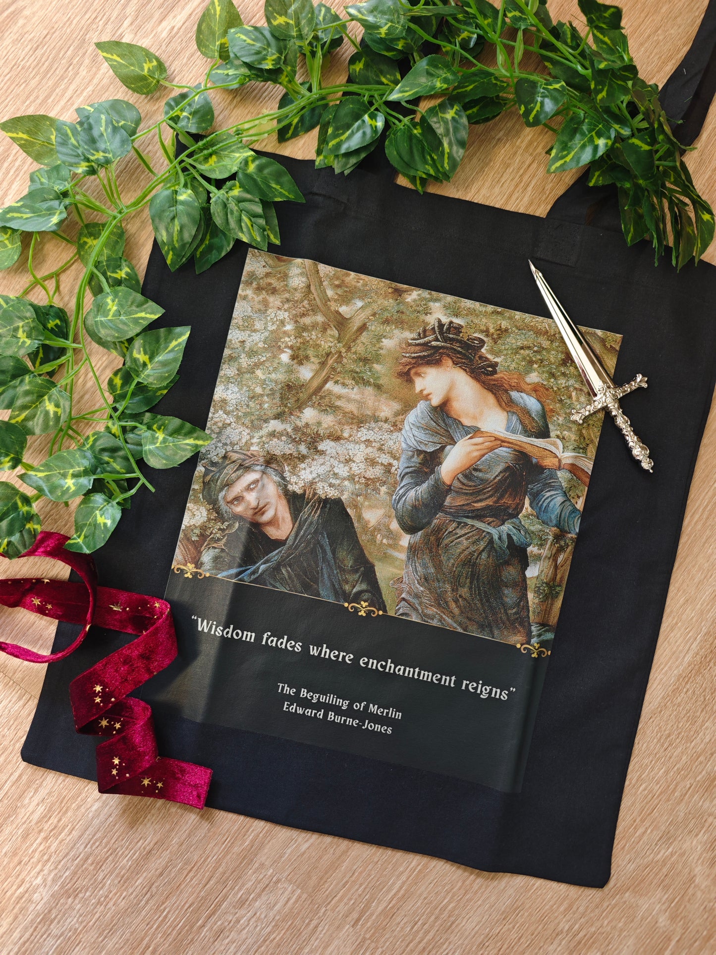 Cotton tote bag "Nimue & Merlin"