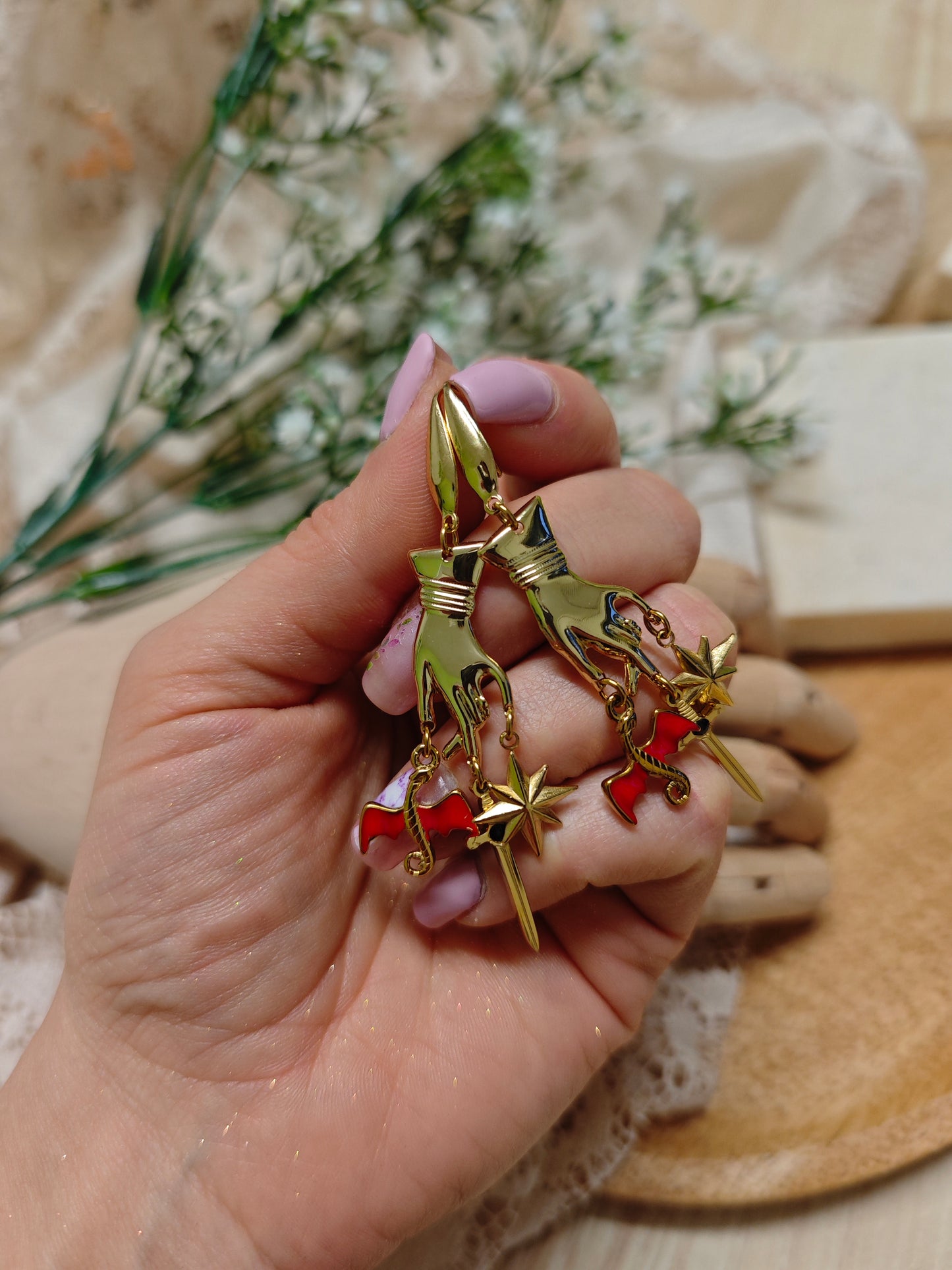 "Blood of the Pendragon" Earrings