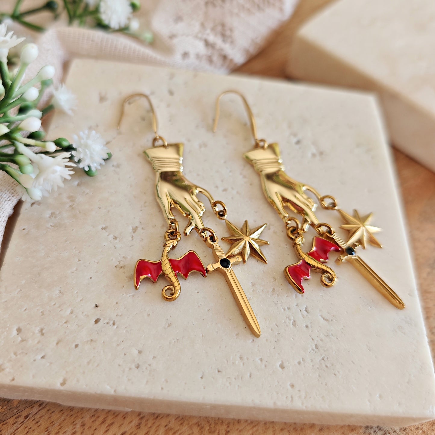 "Blood of the Pendragon" Earrings