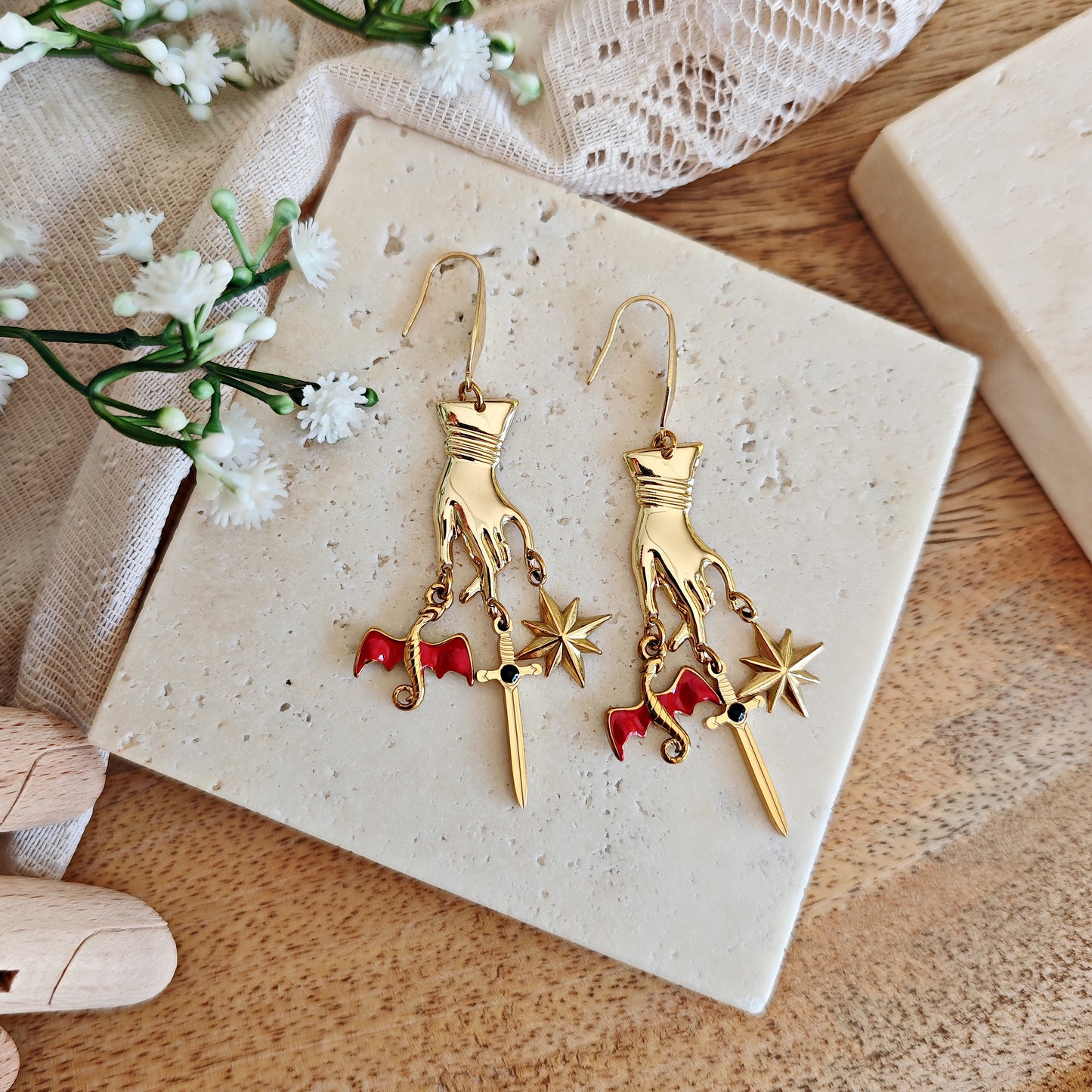 "Blood of the Pendragon" Earrings